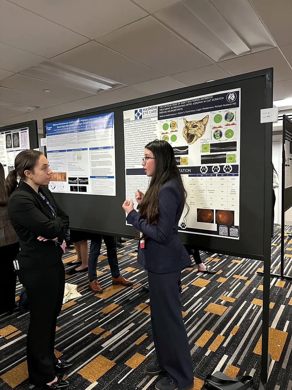Hashemi Eye Care team member presenting ophthalmology research at NANOS